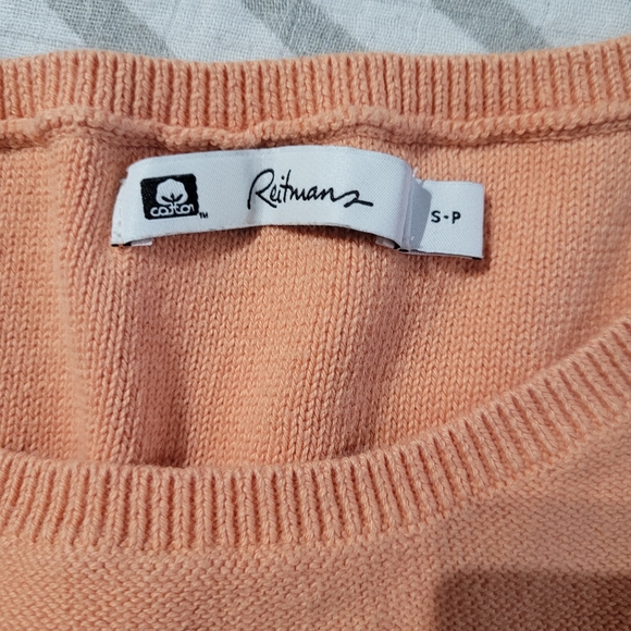 Reitmans light orange sweater size small 100% cotton - Picture 2 of 8
